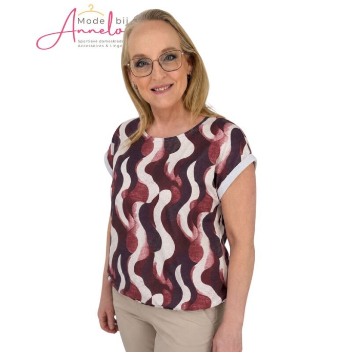 Enjoy Blouson golfjes print lurex - Port 156890 Enjoy Blouson golfjes print lurex - Port 156890